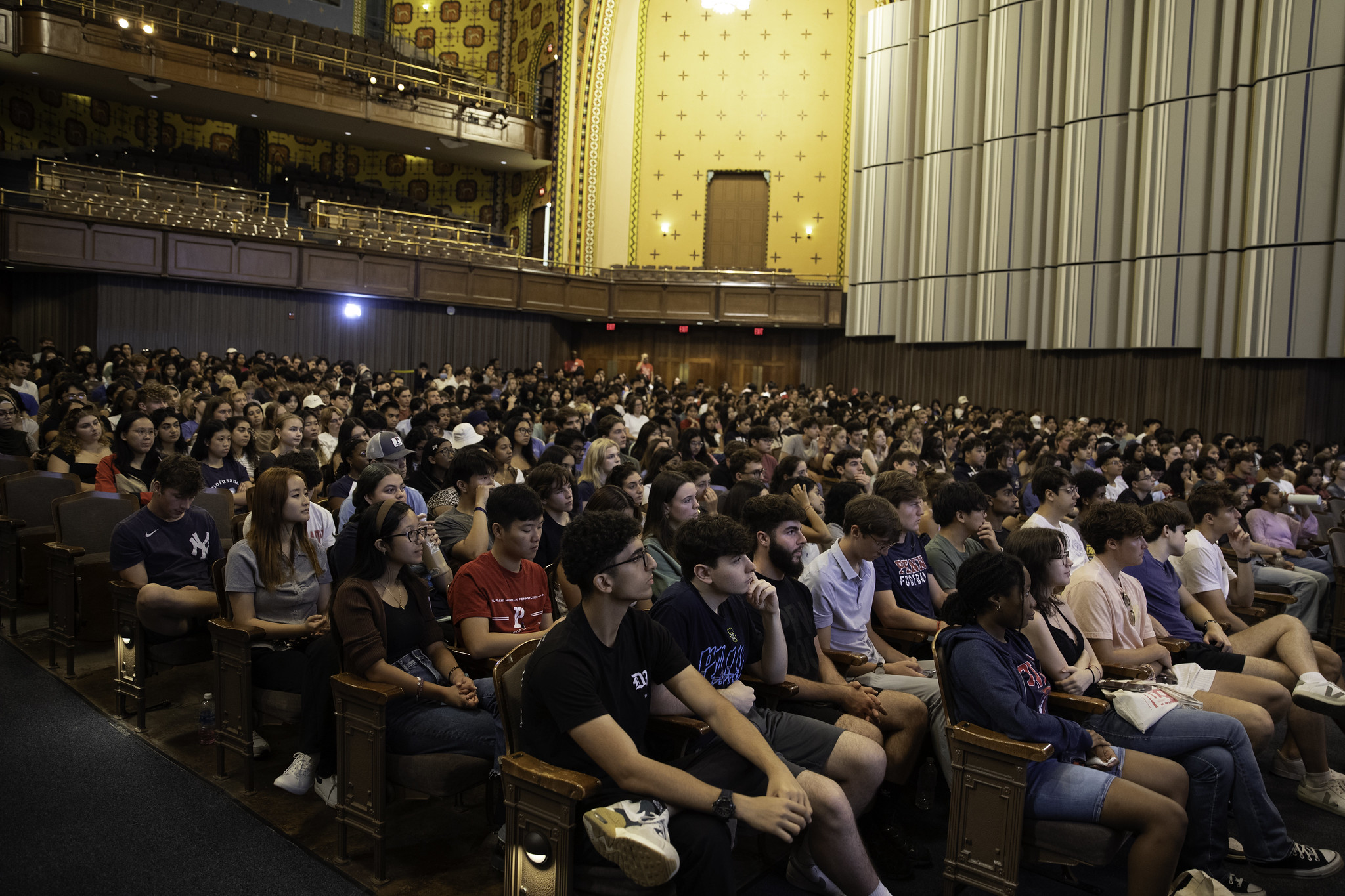 Students in Irvine Auditorium